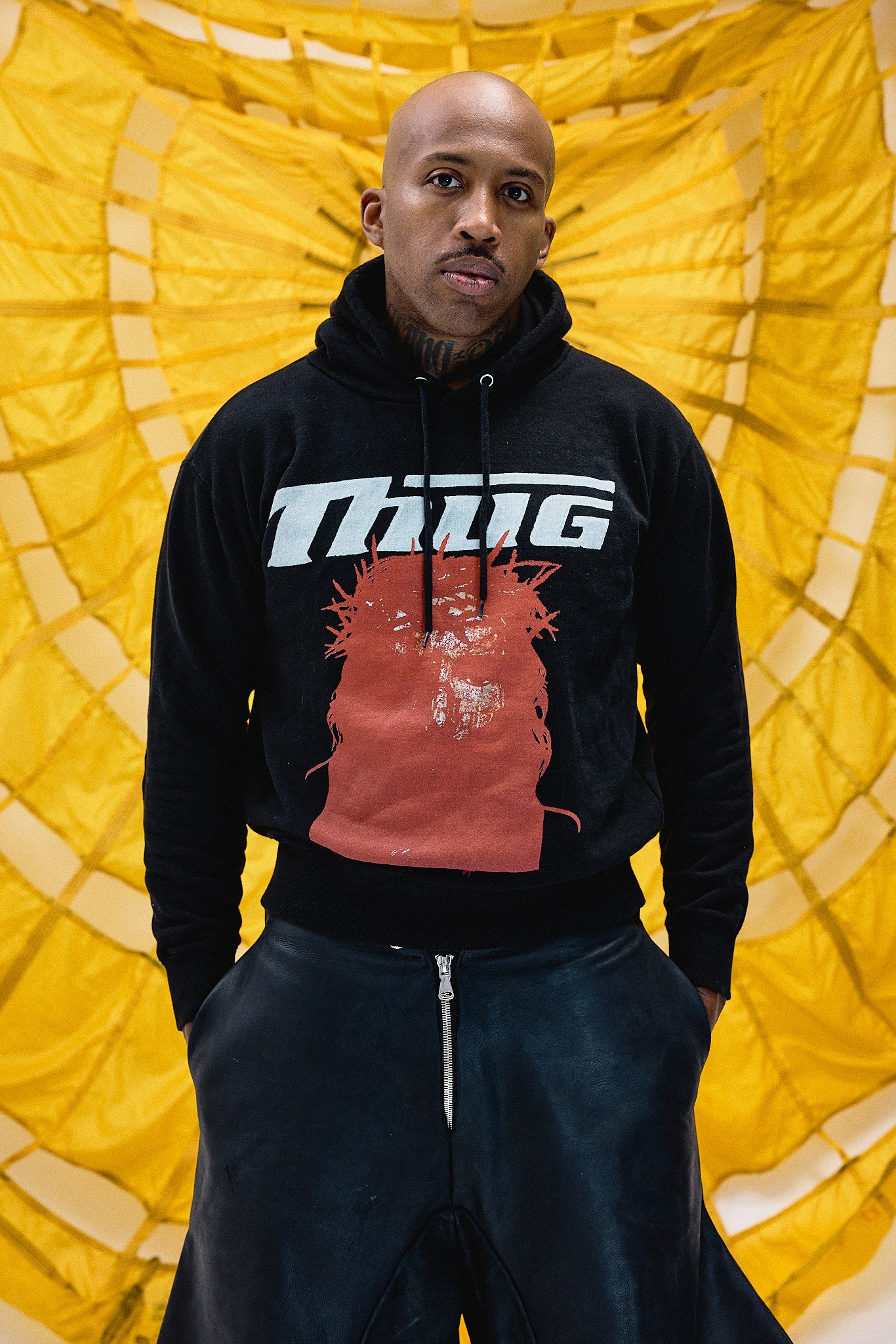0024 THUG JESUS SHRUNKED HOODIE