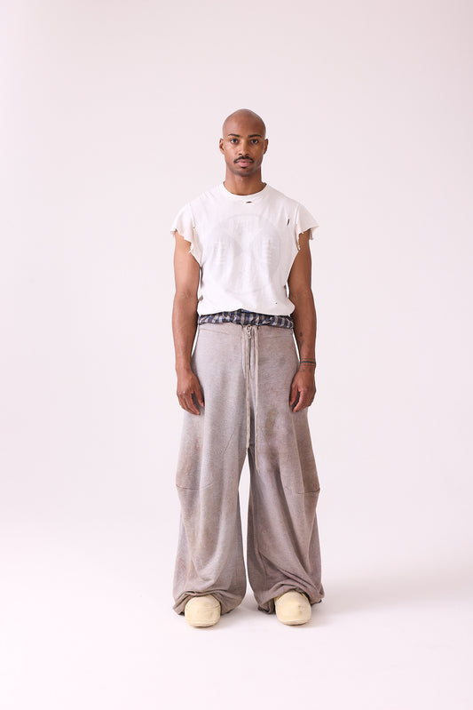 0024 BARREL LEG SWEATS GRY