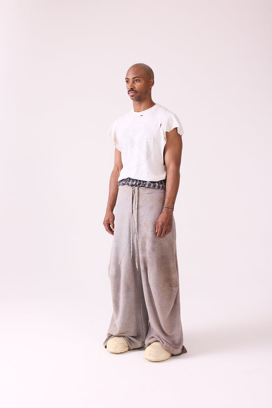 0024 BARREL LEG SWEATS GRY