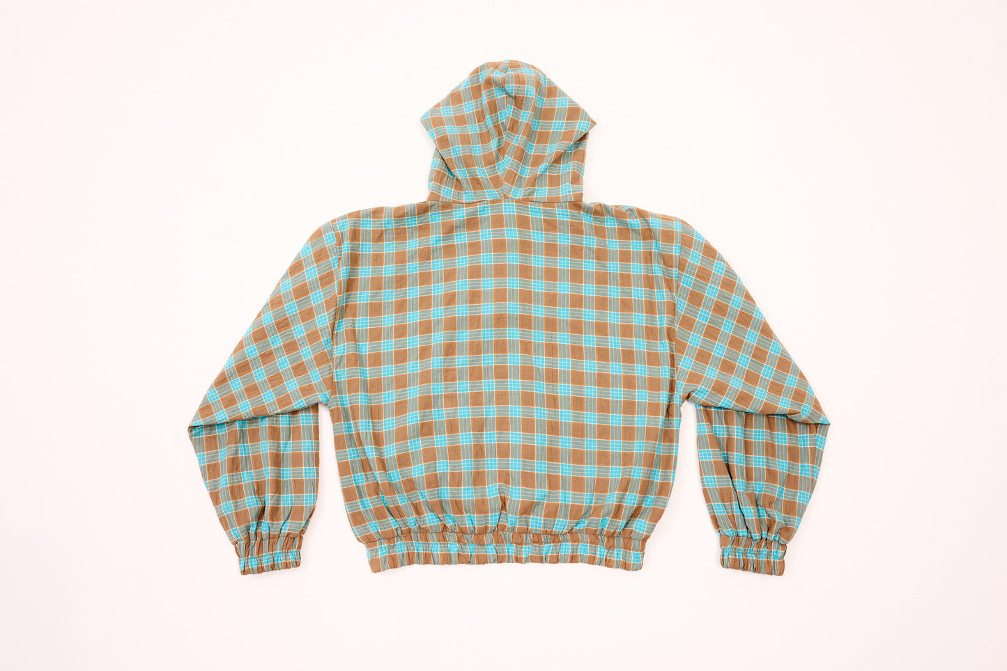 0024 PLAID HOODED TRACK JKT