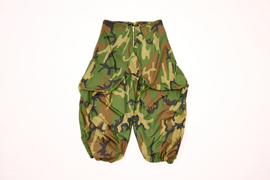 0024 CAMO NYLON BARREL LEG PANT