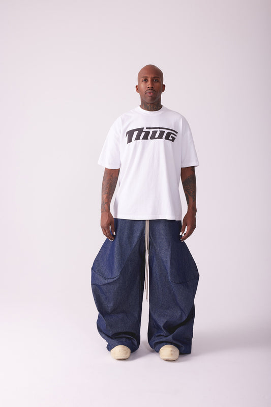 0024 BARREL LEG PANTS DENIM