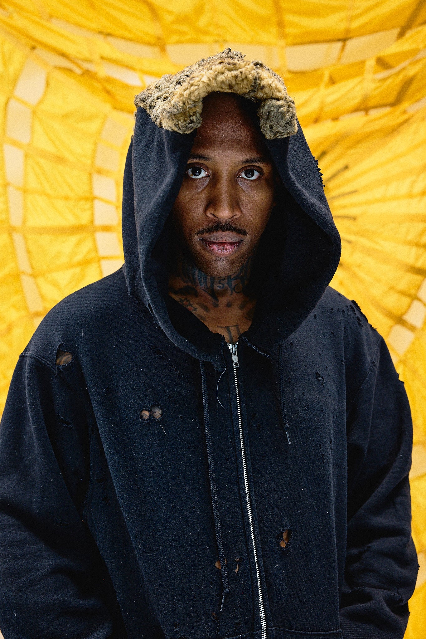 0024 DESTROYED MOHAWK HOODIE